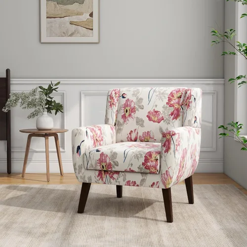 Miniatura 39 de Silla decorativa, sillas de tela moderna de mediados de siglo con brazos para sala de estar, cómodo sillón tapizado para dormitorio, sala de espera