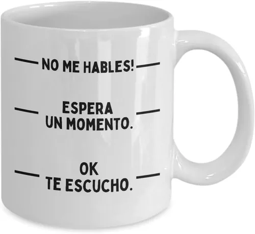 Miniatura 2 de Regalos divertidos de taza de café, tazas de café para mujer Taza divertida No Hables tazas de café 12 oz de vidrio, taza de café divertida Rega