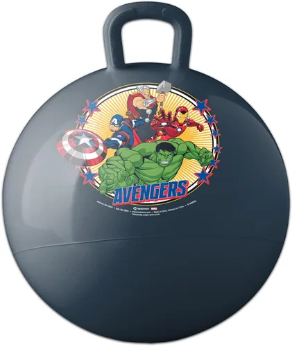 Miniatura 2 de Marvel Paquete de bolas de tolva de los Vengadores, incluye bola de tolva de los Vengadores de 15 pulgadas, calcomanías de los Vengadores y colgador