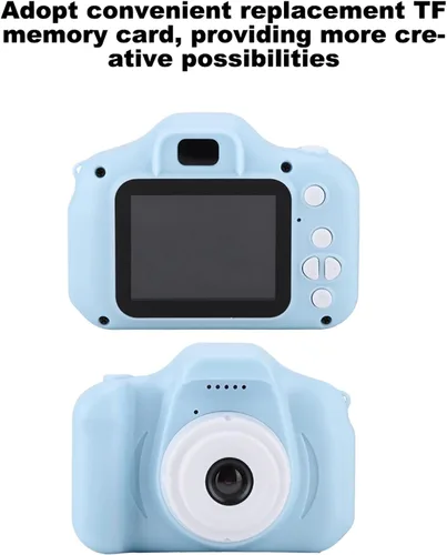 Miniatura 9 de Cámara para niños en miniatura barata para cámaras Pequeña portátil digital desechable pequeño mini video de juguete y alrededores (azul)