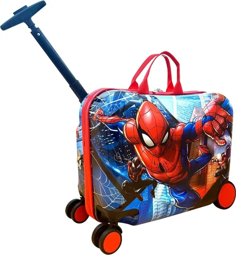 Miniatura 2 de Fast Forward Maleta de 18 "para niñosequipaje de mano con ruedas para niños pequeños de remolque, Varios colores, Spiderman