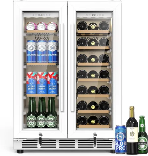 Miniatura 22 de Refrigerador de bebidas para 128 latas, 3.2 pies cúbicos con puerta de vidrio para bebidas, cerveza, soda, vino, pequeño refrigerador de cerveza