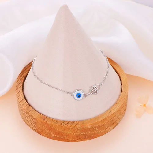 Miniatura 3 de DAOCHONG Tobillera para mujer de plata de ley S925 ajustable con cadena de pie y tobilleras