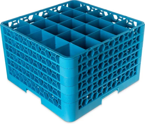 Miniatura 27 de Carlisle FoodService Products RG9-214 OptiClean Estante de vidrio con 9 compartimentos con 2 extensores, 7.12 pulgadas, polipropileno, azul