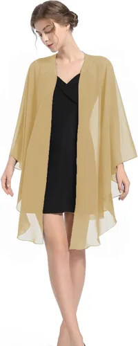 Miniatura 5 de Baoqiya Chales y envolturas de gasa para fiesta de boda, bufanda para mujer, vestido de noche nupcial en vestidos de ocasiones especiales