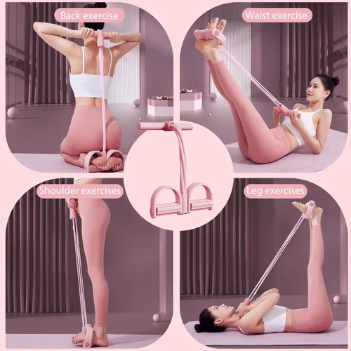 Miniatura 3 de 6-Tube Pedal Puller Resistance Rope,Foot Pedal Resistance Band,Yoga Elastic Exercise Bands, for Women Jump Fitness, Abdomen/Arm Weight/Waist/Leg