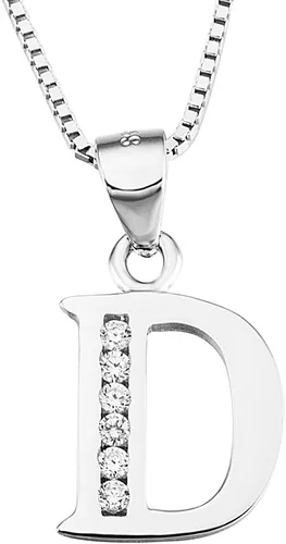 Miniatura 28 de Dijes personalizados para collar colgante con las 26 letras del alfabeto, circonita cúbica, plata esterlina S925.