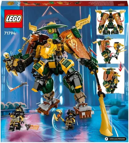 Miniatura 2 de LEGO NINJAGO Mechas del equipo ninja de Lloyd y Arin 71794 - Juego de juguetes de construcción, con 2 mechas y 5 minifiguras, idea para niños, niñas