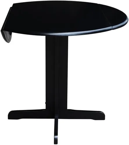 Miniatura 4 de International Concepts - Mesa de comedor de doble hoja caída, 36 pulgadas, color negro