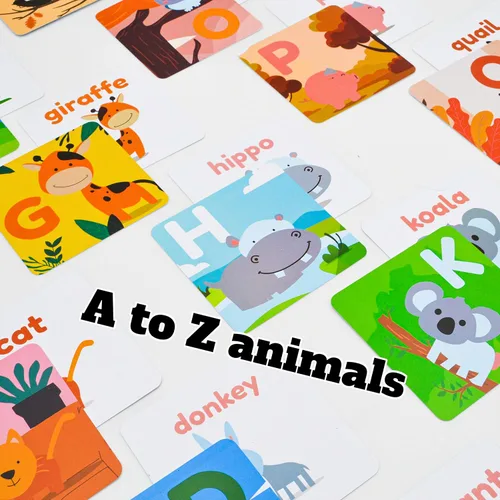Miniatura 3 de SplashEZ Tarjetas didácticas para niños pequeños, 26 letras del alfabeto y palabras de animales, libros de baño para bebés, impermeables, ABC