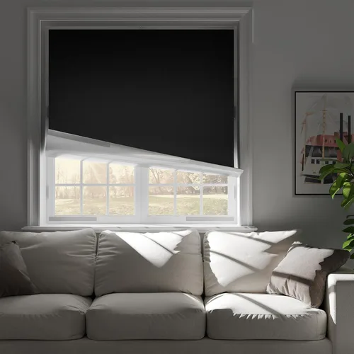 Miniatura 7 de NIGHTON Cortinas 100% opacas para dormitorio, persianas opacas sin taladrar con cinta de velcro mejorada, cortinas opacas portátiles para cubrir