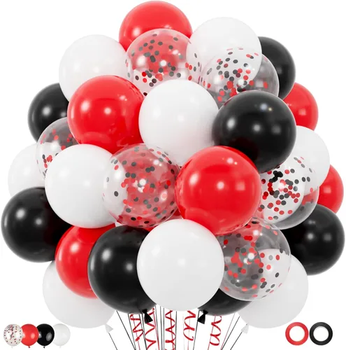 Miniatura 8 de 100 globos rojos, blancos y azules, globos patrióticos del Día de la Independencia de 12 pulgadas para graduación, 4 de julio, fiesta de cumpleaños