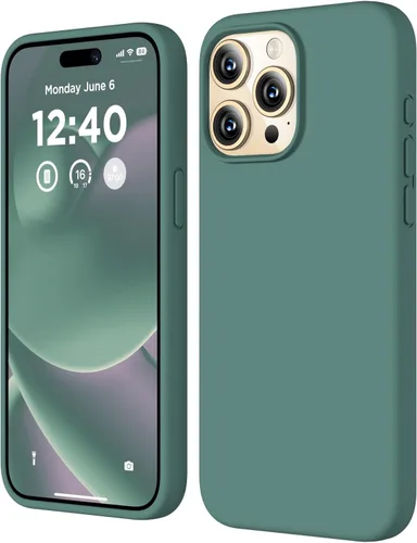 Miniatura 22 de Compatible con Funda para iPhone 15 Pro Max, Funda de Silicona Líquida, Cubierta Protectora Resistente a Golpes de Cuerpo Completo Funda Delgada