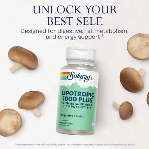 Miniatura 5 de SOLARAY Lipotropic 1000 Plus Cápsulas Vitaminas 100 Recuento
