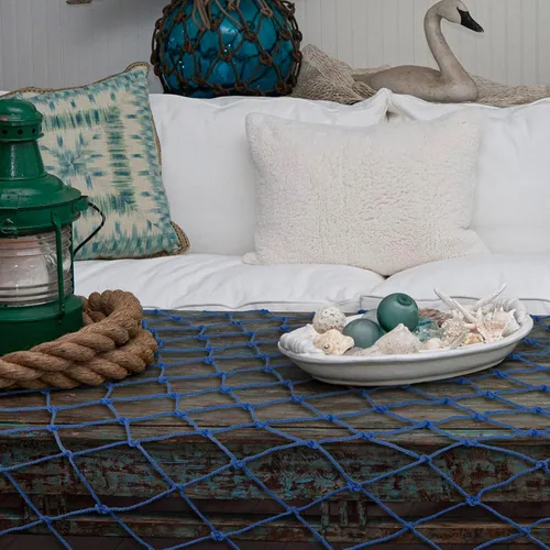 Miniatura 3 de Paquete de 2 Decoraciones de Red de Pesca para Fiesta Azul pavo real