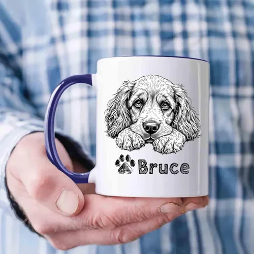 Miniatura 5 de Taza de café de perro Cocker Spaniel americano con nombre personalizado, tazas personalizadas de perro Cocker Spaniel americano, regalos de Cocker