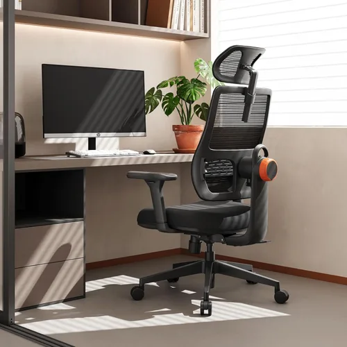 Miniatura 2 de Newtral Silla de oficina ergonómica con soporte lumbar adaptable, silla de escritorio con respaldo alto con reposacabezas ajustable, reposabrazos