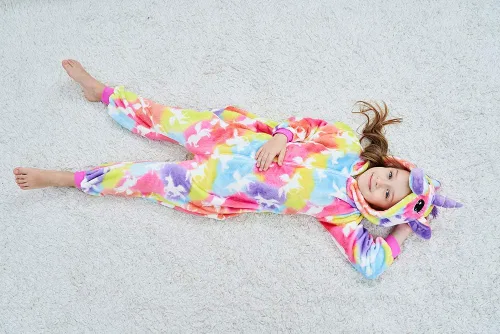 Miniatura 41 de Pijama de unicornio unisex para niños, enteritos para disfraz, Halloween