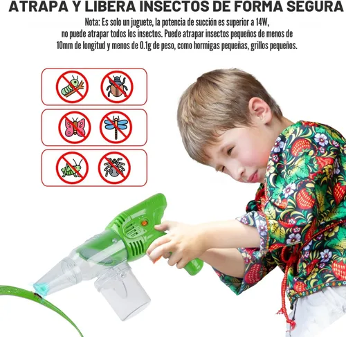 Miniatura 4 de PLAY Kit para Atrapar Insectos, Juguetes al Aire Libre para Niños de 4-8 8-12 años, Aspiradora para Atrapar Insectos con Caja de Hábitat