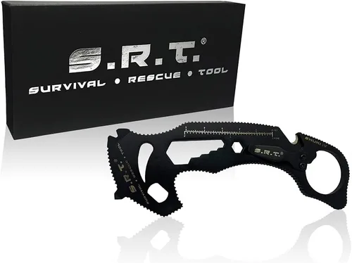 Miniatura 7 de S.R.T. Herramienta de rescate y supervivencia - Multiherramienta premium de 14 funciones para rescate de automóviles para aplicaciones de protección