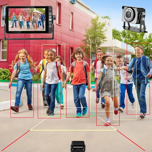 Miniatura 2 de AI709 1080P HD Kit de cámara de respaldo para remolques de caballos, monitor LCD HD de 7 pulgadas y cable de video de extensión de 33 pies + 66 pies