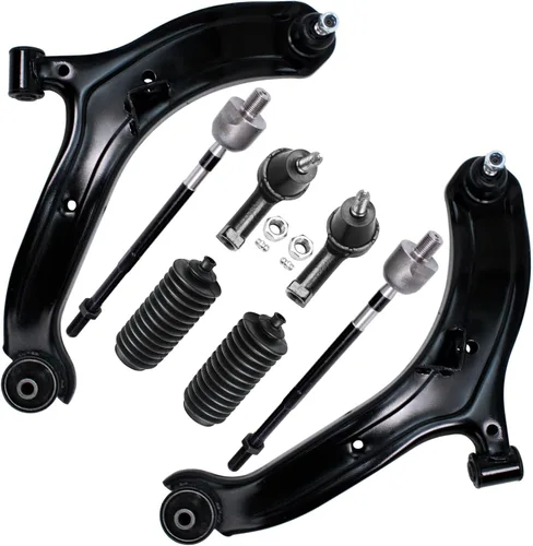Miniatura 205 de Detroit Axle - Kit de brazos de control de extremo delantero de 8 piezas para Dodge Dakota 00-04, Durango 00-03, 4 brazos de control superior e