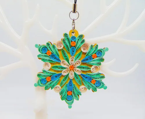 Miniatura 8 de Árbol de Navidad, decoración del hogar, decoración navideña, adorno hecho a mano, ornamento quilled, bolso, mochila, bolso, teléfono móvil