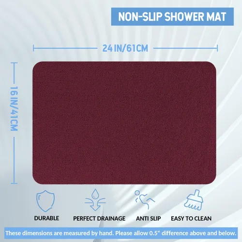 Miniatura 129 de Hargiis - Tapete antideslizante de secado rápido para tina y ducha, tapete exfoliante para pies, para baño, cocina u hotel, beige, 24 x 16 pulgadas