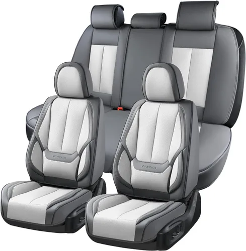 Miniatura 50 de Coverado Juego completo de fundas de asiento de automóvil, fundas de asiento para automóviles, fundas de asiento de coche beige para asientos
