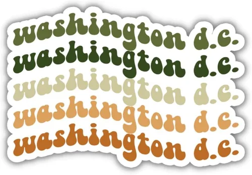 Miniatura 9 de Washington D.C. Retro Travel Sticker, Multiple Colors, Vinyl Laptop, Water Bottle, Planner Journal Sticker, Places I've Been, Luggage Decal (Amalfi)