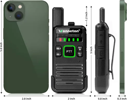 Miniatura 3 de Walkie talkies RT22pro Walkie Talkies inalámbricos de copia de frecuencia recargable para adultos, walkie talkies 4 unidades de largo alcance