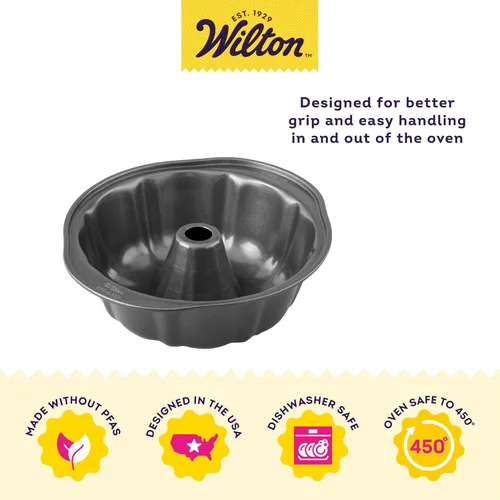 Miniatura 3 de Wilton Perfect Results molde acanalado antiadherente para flan, Estándar, Plateado