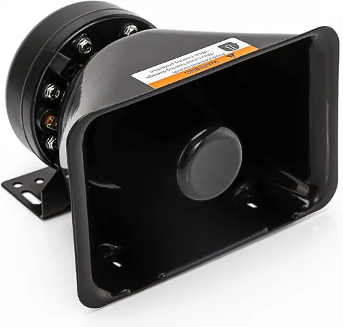 Altavoz Bocina de Sirena PA Rectangular de Alto Rendimiento de 200 Vatios [8 Ohmios] [125-135 dB] [IP66 Resistente al Agua] [Compatible con Sistema