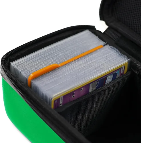 Miniatura 5 de Quiver Time Estuche de transporte de tarjetas Green Bolt para cartas de Pokémon y otros juegos de TCG, bolsa de almacenamiento para jugar/cartas