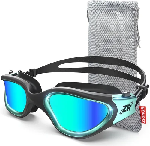 Miniatura 12 de ZIONOR G1 MAX - Gafas de natación polarizadas antivaho para hombres y mujeres A8 (polarizado + azul espejo)