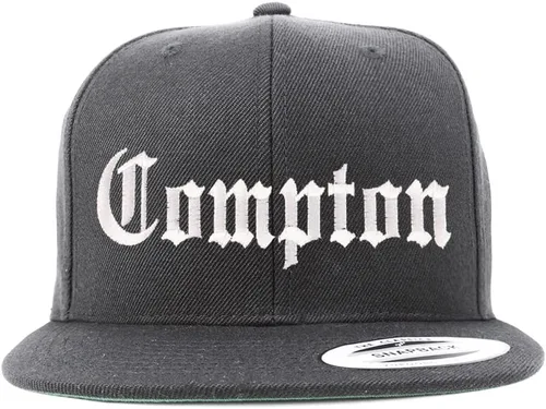 Miniatura 7 de Trendy Apparel Shop Compton City Old English - Gorra de béisbol bordada con visera plana