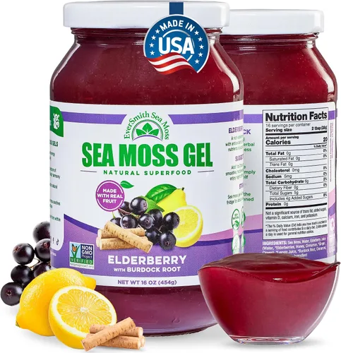 Miniatura 14 de Gel orgánico de musgo de mar (8 sabores) – 16 onzas – fruta real – musgo de mar silvestre