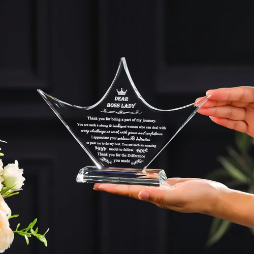 Miniatura 5 de Regalos para Mujer Jefa – Excelentes Regalos del Día Nacional del Jefe para la Mejor Jefa, Decoración de Escritorio, Pisapapeles, Regalo para Jefa