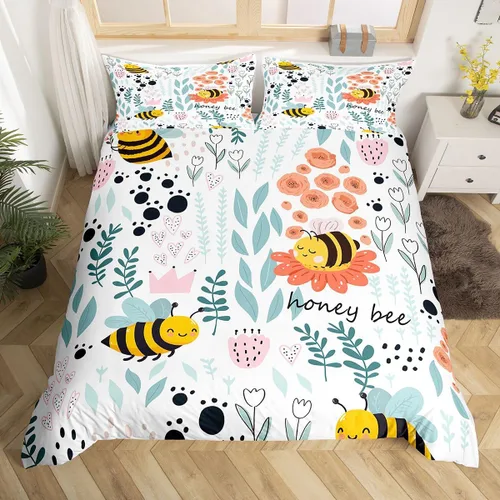 Miniatura 31 de Erosebridal Juego de ropa de cama individual de animales de la selva para niñas y niños, funda de edredón de elefante oso, tigre, león, safari