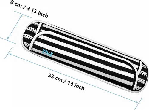 Miniatura 2 de ZINZ Almohadilla de hombro universal ultra gruesa y transpirable para bolso - Larga y cómoda Negro&blanco
