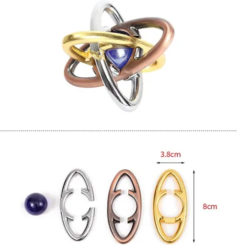 Miniatura 4 de 5 unids/set rompecabezas de metal rompecabezas conjuntos, 3D desbloqueo rompecabezas entrelazado, nudo de metal rompecabezas juegos mentales, regalo