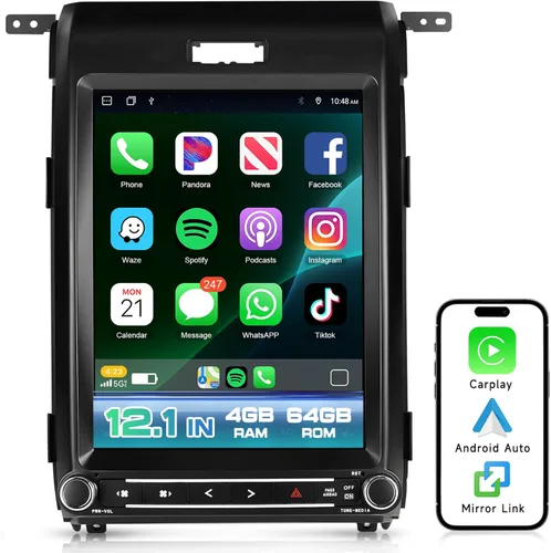 Miniatura 9 de Radio de coche 8 Core 4G+64G F150 2013-2014, pantalla IPS de 12.1 pulgadas, estéreo Tesla Style F150 con Android 15 Pronóstico meteorológico