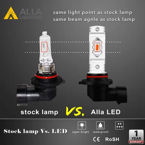 Miniatura 7 de Alla Lighting Bombillas LED antiniebla LED rojas H11 H16 de 3800 lm ETI 56-SMD Xtreme superbrillantes H8 H11 H16 bombillas LED de repuesto