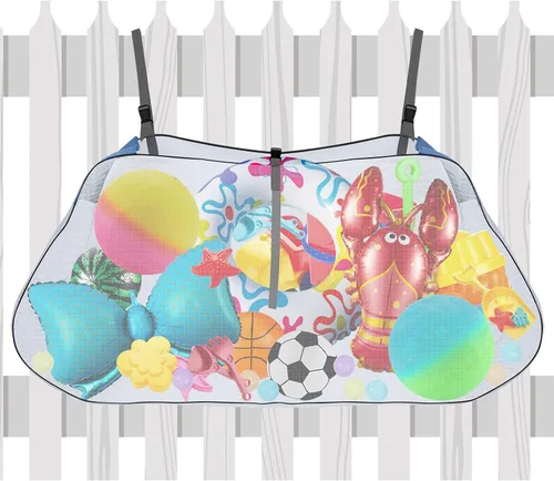 Miniatura 9 de Shappy Bolsa de almacenamiento para flotador de piscina, grande, ajustable, para colgar en la piscina, accesorios de playa, organizador de malla