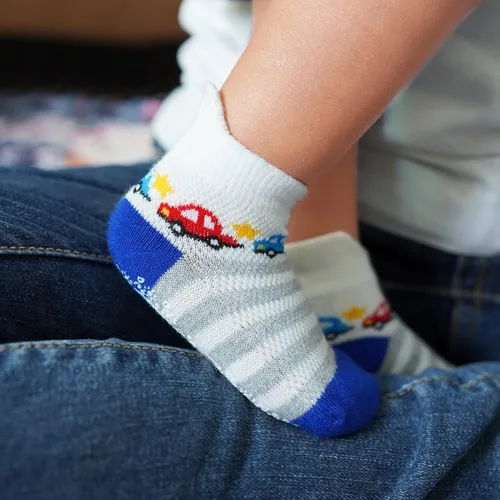 Miniatura 6 de RATIVE Calcetines antideslizantes con puños para bebés, niños y niñas