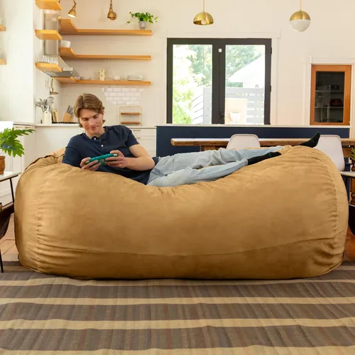 Miniatura 5 de Puff/tumbona gigante Saxx de la marca Jaxx, Camel