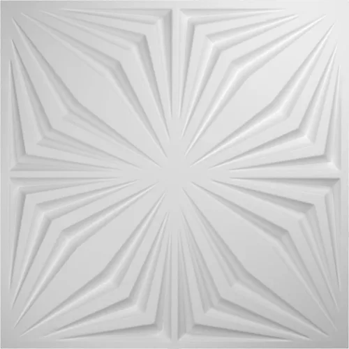 Miniatura 5 de Ekena Millwork WP20X20AHWH 19 5/8 pulgadas de ancho x 19 5/8 pulgadas de alto Asher EnduraWall Decorativo 3D Panel de pared cubre 2.67 pies cuadrados
