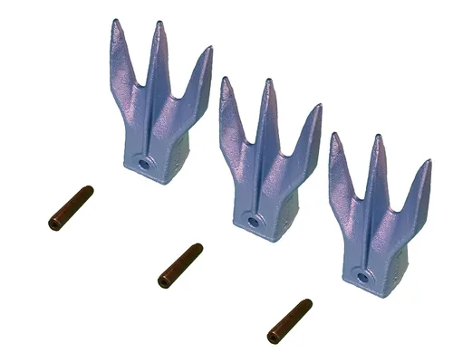 Miniatura 5 de Mini excavadora cubo Trident Rock Tooth, 238-3207 TR3 w/Pin, compatible con CAT VRS-50 (1)