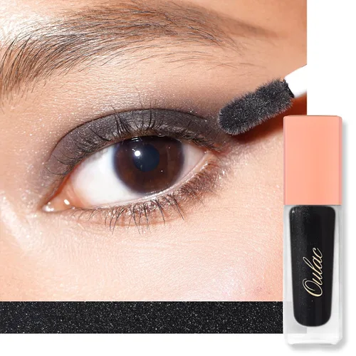 Miniatura 17 de Oulac Sombra de ojos líquida con purpurina líquida, delineador líquido metálico, no pegajoso, cobertura de un solo golpe, con fórmula resistente a