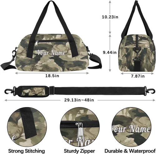 Miniatura 4 de Bolsa de lona personalizada para niños, diseño geométrico a cuadros, bolsa de gimnasio deportiva personalizada para niños y niñas, bolsas de viaje
